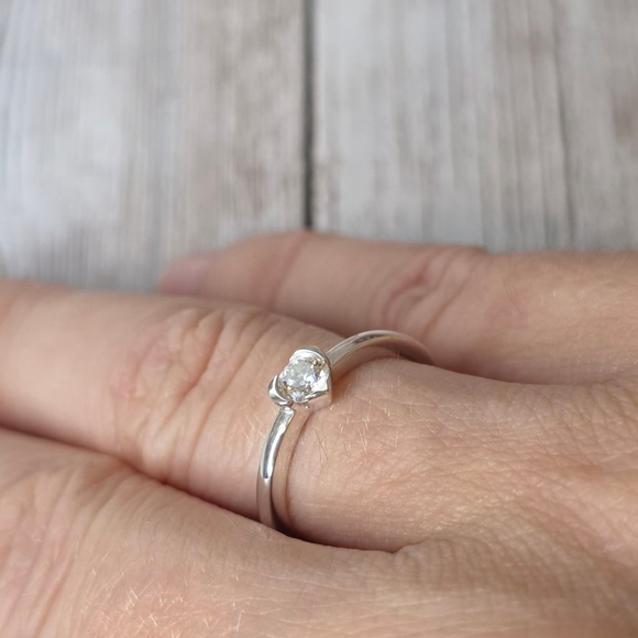 Pandora Talisman Lab-Grown Diamond Heart ring Size 5 - Picture 3 of 8